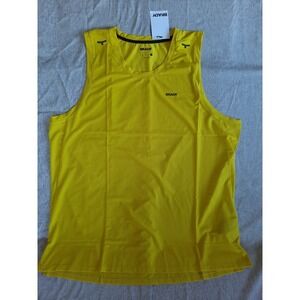 Brady Men's 2XL Performance‎ Stretch Run Tank Tops Sulphur Round Neck Polyester